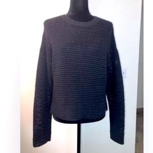 Joie Open Knit Black Sweater Small